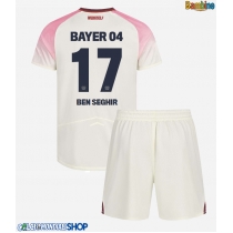 Maglie da calcio Bayer Leverkusen Eliesse Ben Seghir #17 Seconda Maglia Bambino 2025-26 Manica Corta (+ Pantaloni corti)